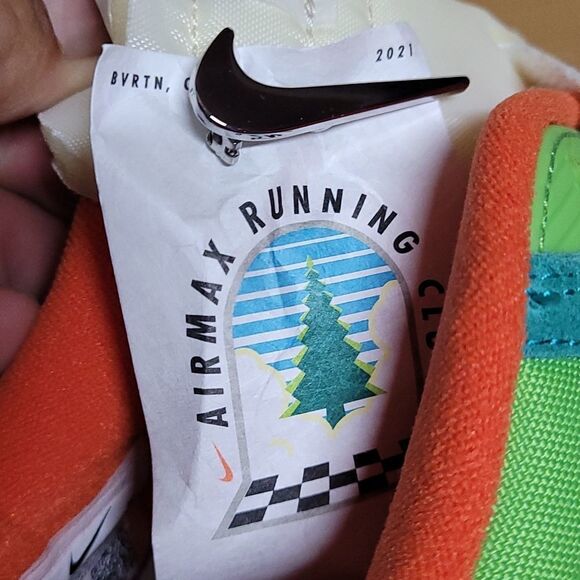 Nike Air Max 90 SE Running Club Roma Green Sail Orange Mens Shoe DC9336-300 - Picture 12 of 15